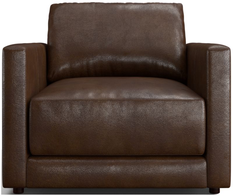 Gather Deep Leather Chair - image 0 of 10