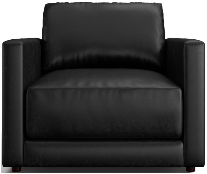 Gather Deep Leather Chair - image 0 of 11