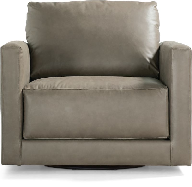 Gather Deep Leather Swivel Chair - image 0 of 10