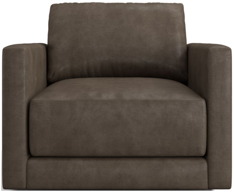 Gather Deep Leather Swivel Chair - image 0 of 10