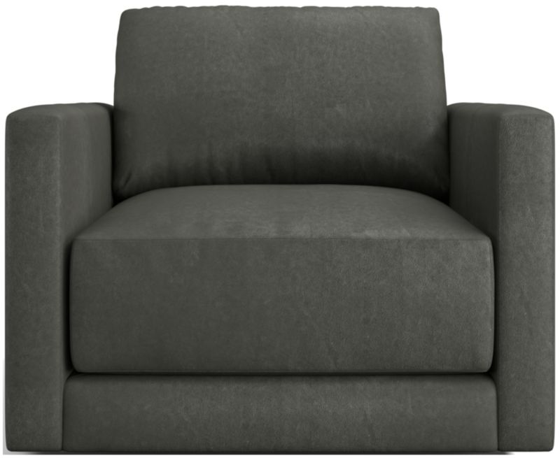 Gather Deep Leather Swivel Chair - image 0 of 11