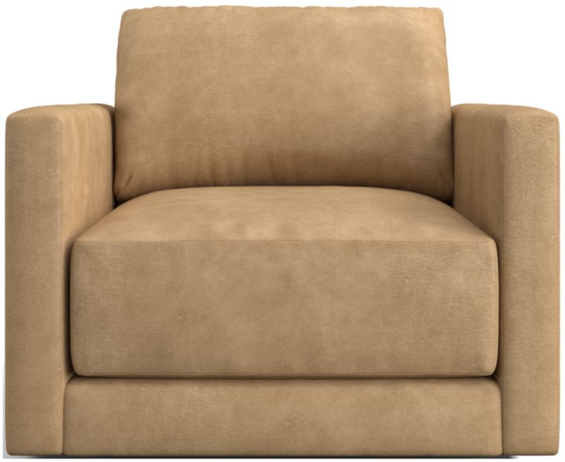 Gather Deep Leather Swivel Chair - image 0 of 10