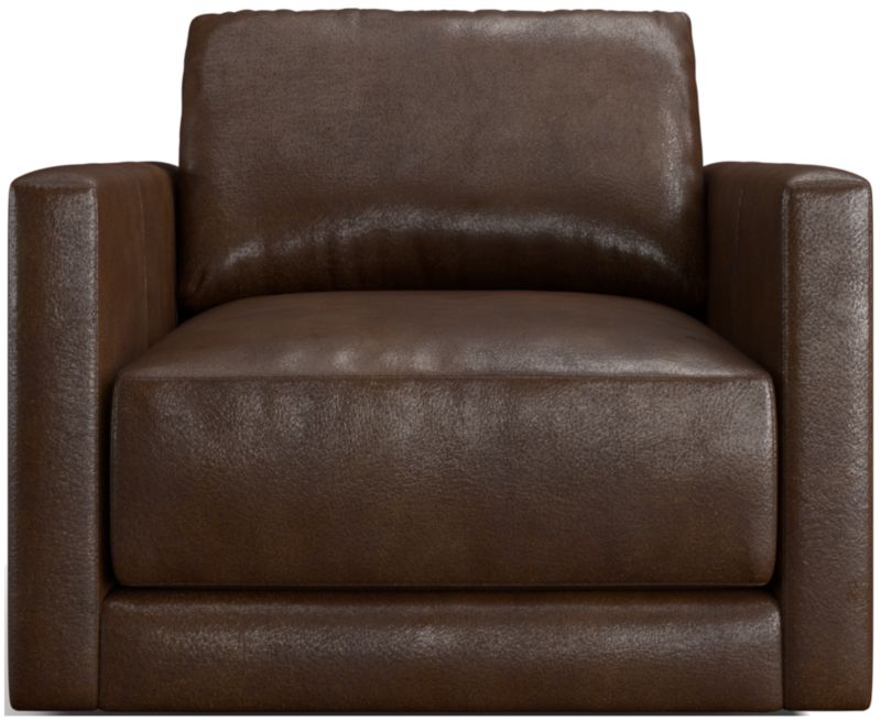 Gather Deep Leather Swivel Chair - image 0 of 10