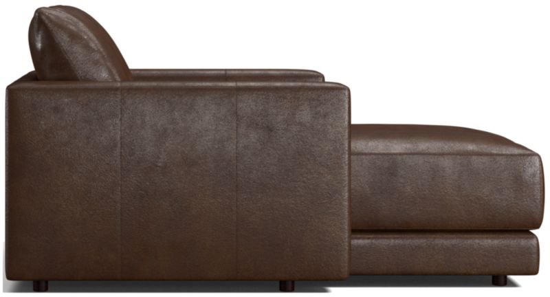 Gather Deep Leather Chaise - image 0 of 9