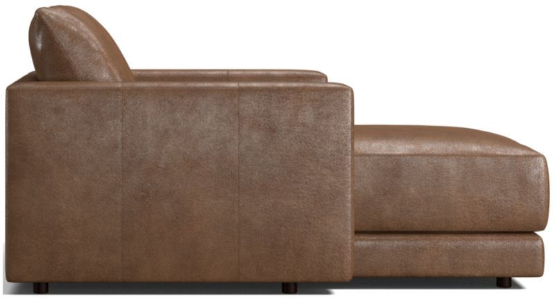 Gather Deep Leather Chaise - image 0 of 9