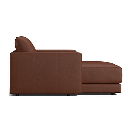 Gather Deep Leather Chaise