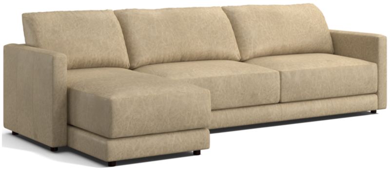 Gather Leather 2-Piece Sectional Sofa - image 0 of 9