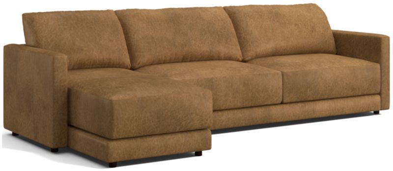 Gather Leather 2-Piece Sectional Sofa - image 0 of 9