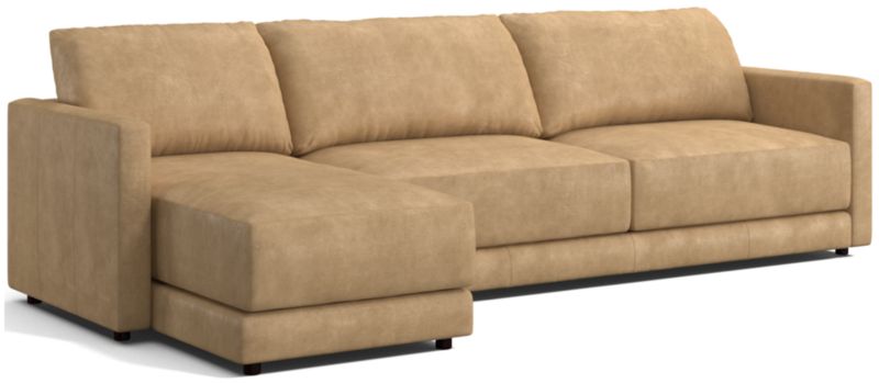 Gather Leather 2-Piece Sectional Sofa - image 0 of 9