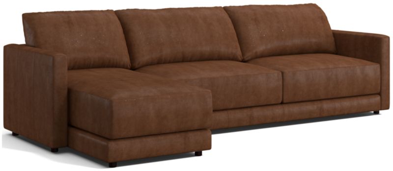 Gather Leather 2-Piece Sectional Sofa - image 0 of 9