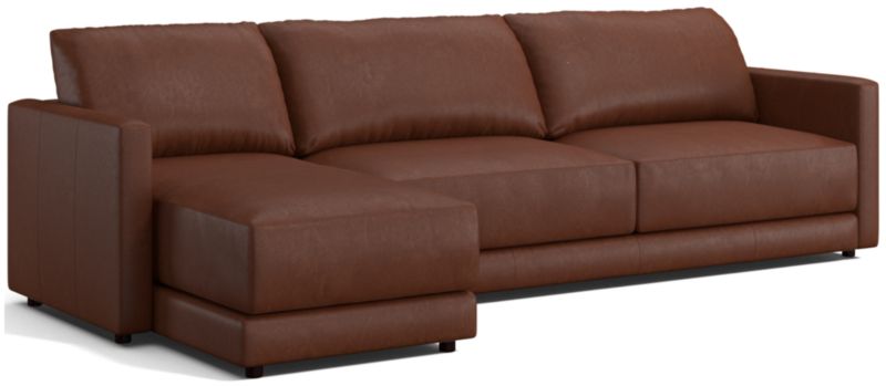 Gather Leather 2-Piece Sectional Sofa - image 0 of 9