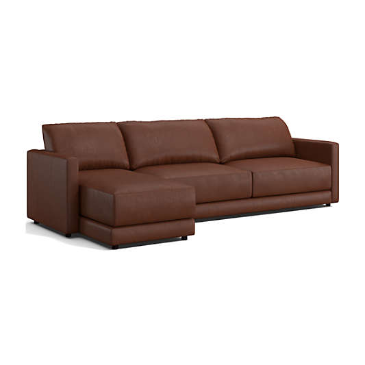 Gather Leather 2-Piece Sectional Sofa