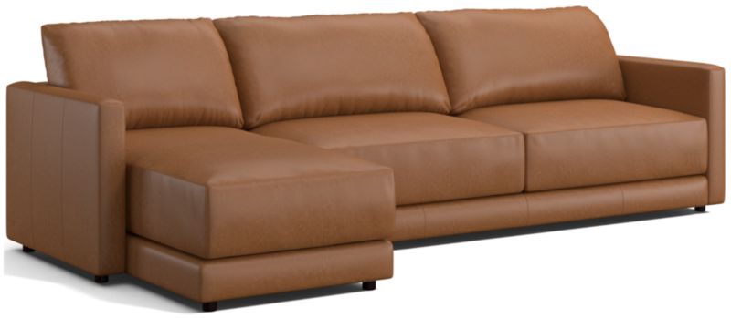 Gather Leather 2-Piece Sectional Sofa - image 0 of 10