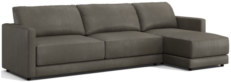 Gather Leather 2-Piece Sectional Sofa - image 0 of 10