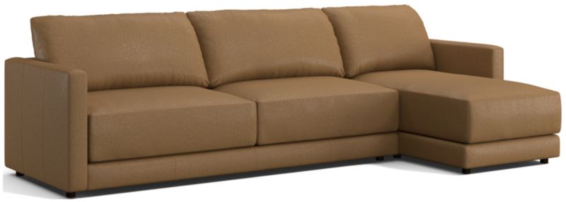 Gather Leather 2-Piece Sectional Sofa - image 0 of 10