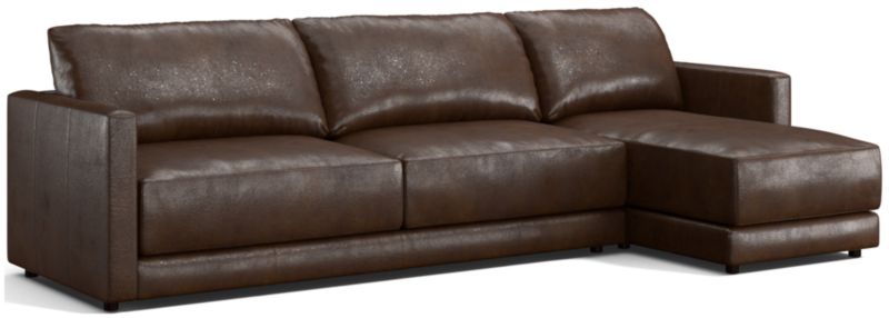 Gather Leather 2-Piece Sectional Sofa - image 0 of 9