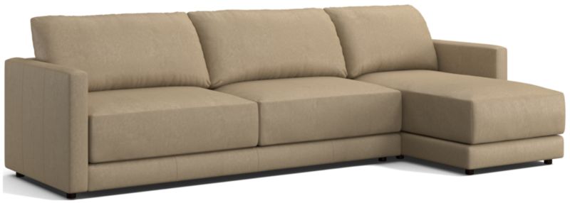 Gather Leather 2-Piece Sectional Sofa - image 0 of 9