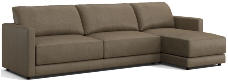 Gather Leather 2-Piece Sectional Sofa - image 0 of 9