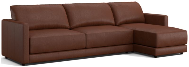 Gather Leather 2-Piece Sectional Sofa - image 0 of 9