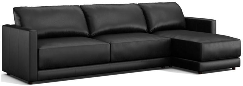 Gather Leather 2-Piece Sectional Sofa - image 0 of 10