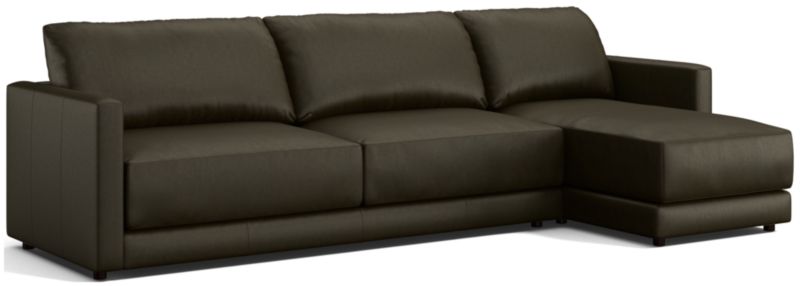 Gather Leather 2-Piece Sectional Sofa - image 0 of 9