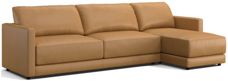 Gather Leather 2-Piece Sectional Sofa - image 0 of 10