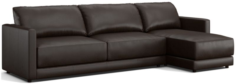 Gather Leather 2-Piece Sectional Sofa - image 0 of 10