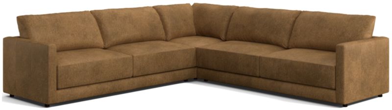 Gather Leather 3-Piece Sectional Sofa - image 0 of 9