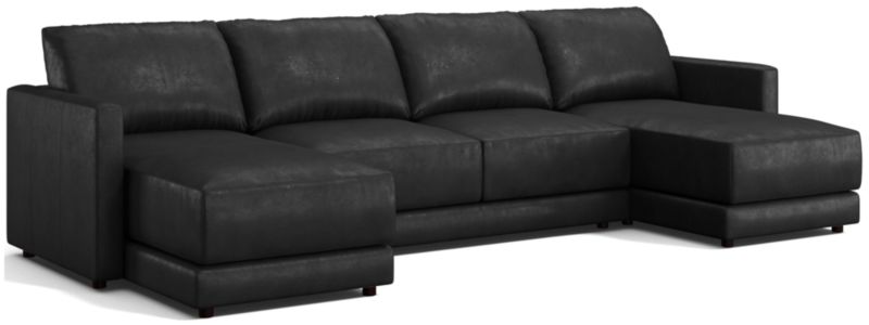 Gather Leather 3-Piece Sectional Sofa - image 0 of 9