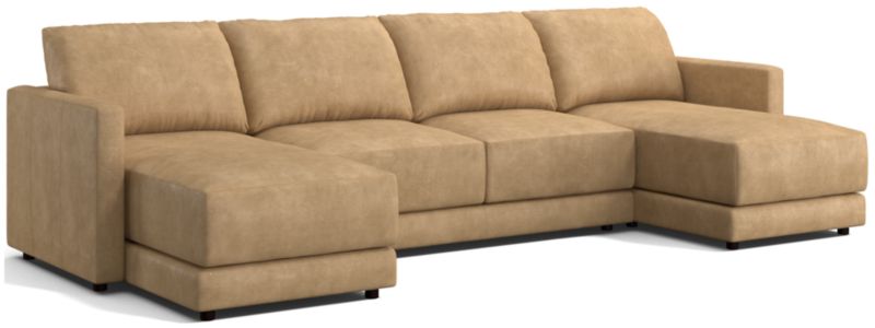 Gather Leather 3-Piece Sectional Sofa - image 0 of 9