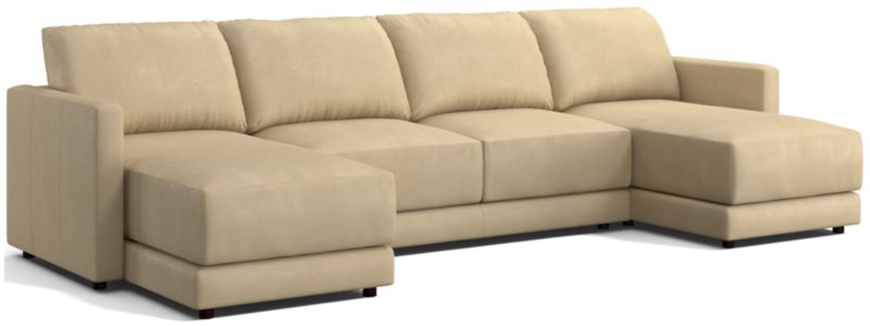 Gather Leather 3-Piece Sectional Sofa - image 0 of 9