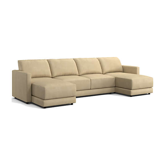 Gather Leather 3-Piece Sectional Sofa