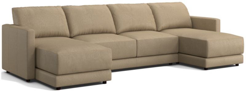 Gather Leather 3-Piece Sectional Sofa - image 0 of 9