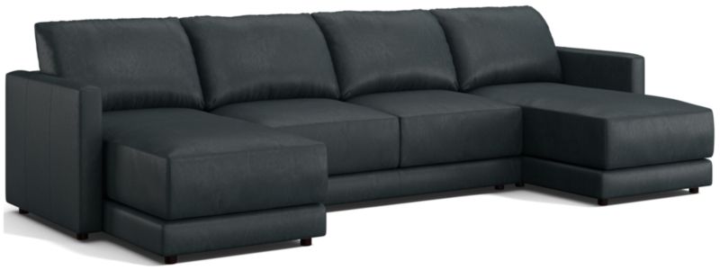 Gather Leather 3-Piece Sectional Sofa - image 0 of 9