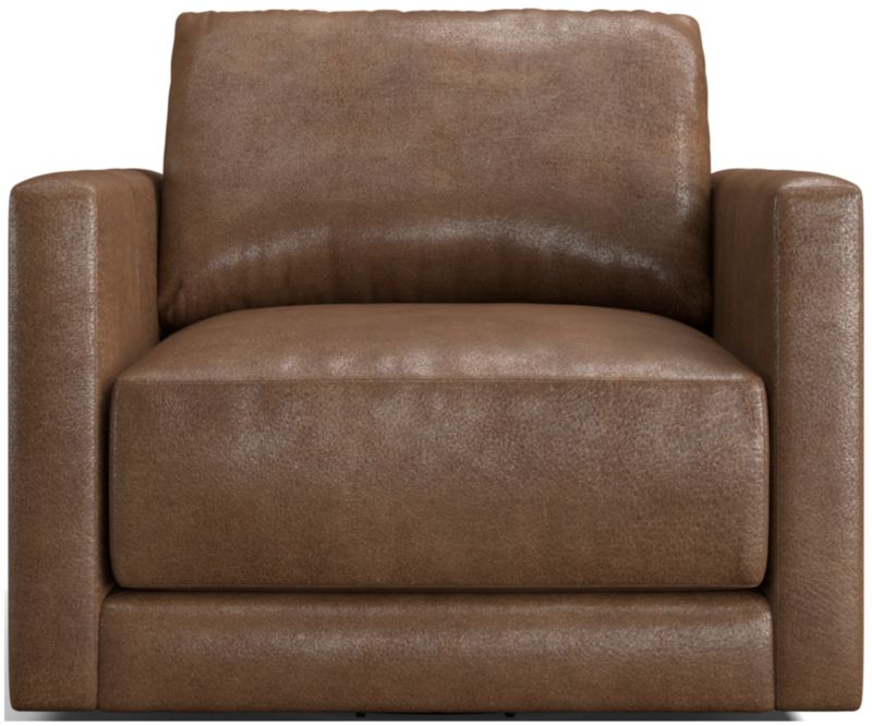 Gather Leather Swivel Chair - image 0 of 9