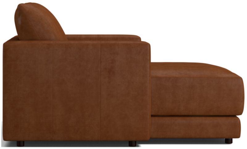 Gather Leather Chaise - image 0 of 7