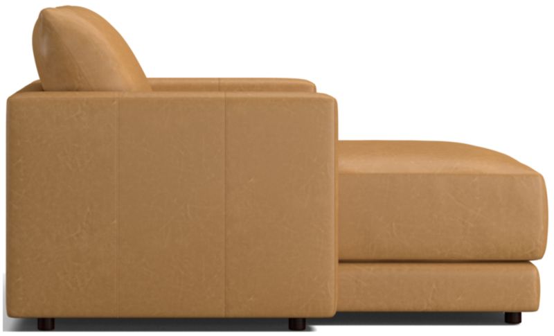 Gather Leather Chaise - image 0 of 8