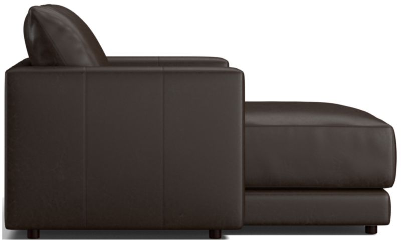 Gather Leather Chaise - image 0 of 8