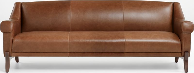 Jesper 84 Mid Century Leather Sofa, Mid Century Leather Sofa Uk