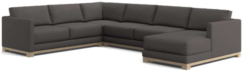 Gather Wood Base 4-Piece U-Shaped Sectional - image 0 of 7