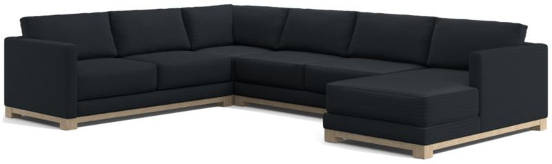 Gather Wood Base 4-Piece U-Shaped Sectional - image 0 of 8