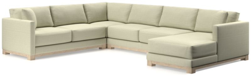 Gather Wood Base 4-Piece U-Shaped Sectional - image 0 of 11