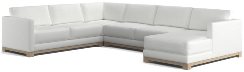 Gather Wood Base 4-Piece U-Shaped Sectional - image 0 of 7