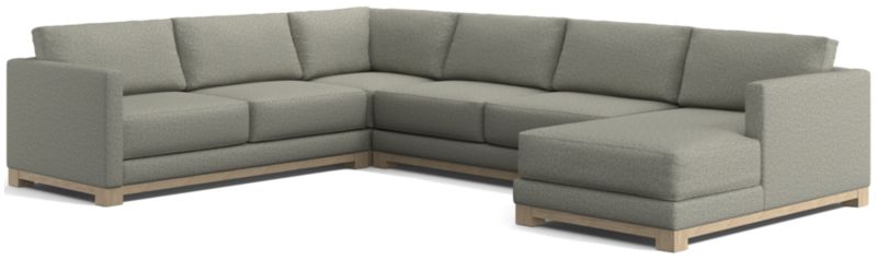 Gather Wood Base 4-Piece U-Shaped Sectional - image 0 of 8