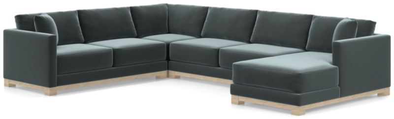 Gather Wood Base 4-Piece U-Shaped Sectional - image 0 of 11