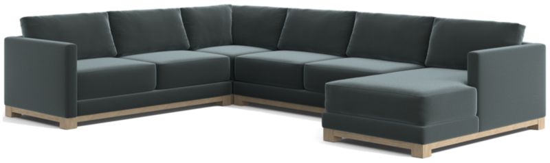 Gather Wood Base 4-Piece U-Shaped Sectional - image 0 of 7