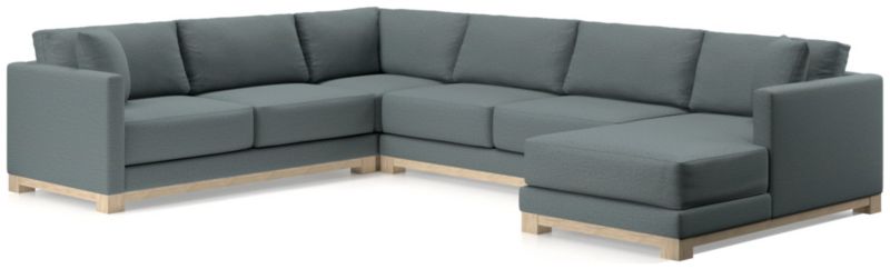 Gather Wood Base 4-Piece U-Shaped Sectional - image 0 of 11