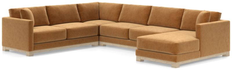 Gather Wood Base 4-Piece U-Shaped Sectional - image 0 of 11