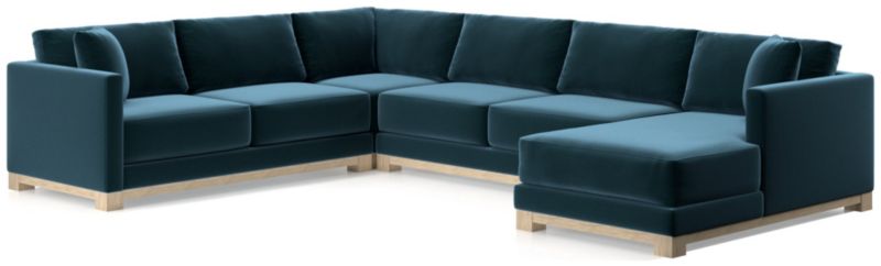 Gather Wood Base 4-Piece U-Shaped Sectional - image 0 of 11