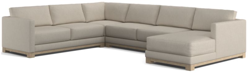 Gather Wood Base 4-Piece U-Shaped Sectional - image 0 of 8